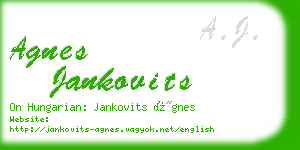 agnes jankovits business card